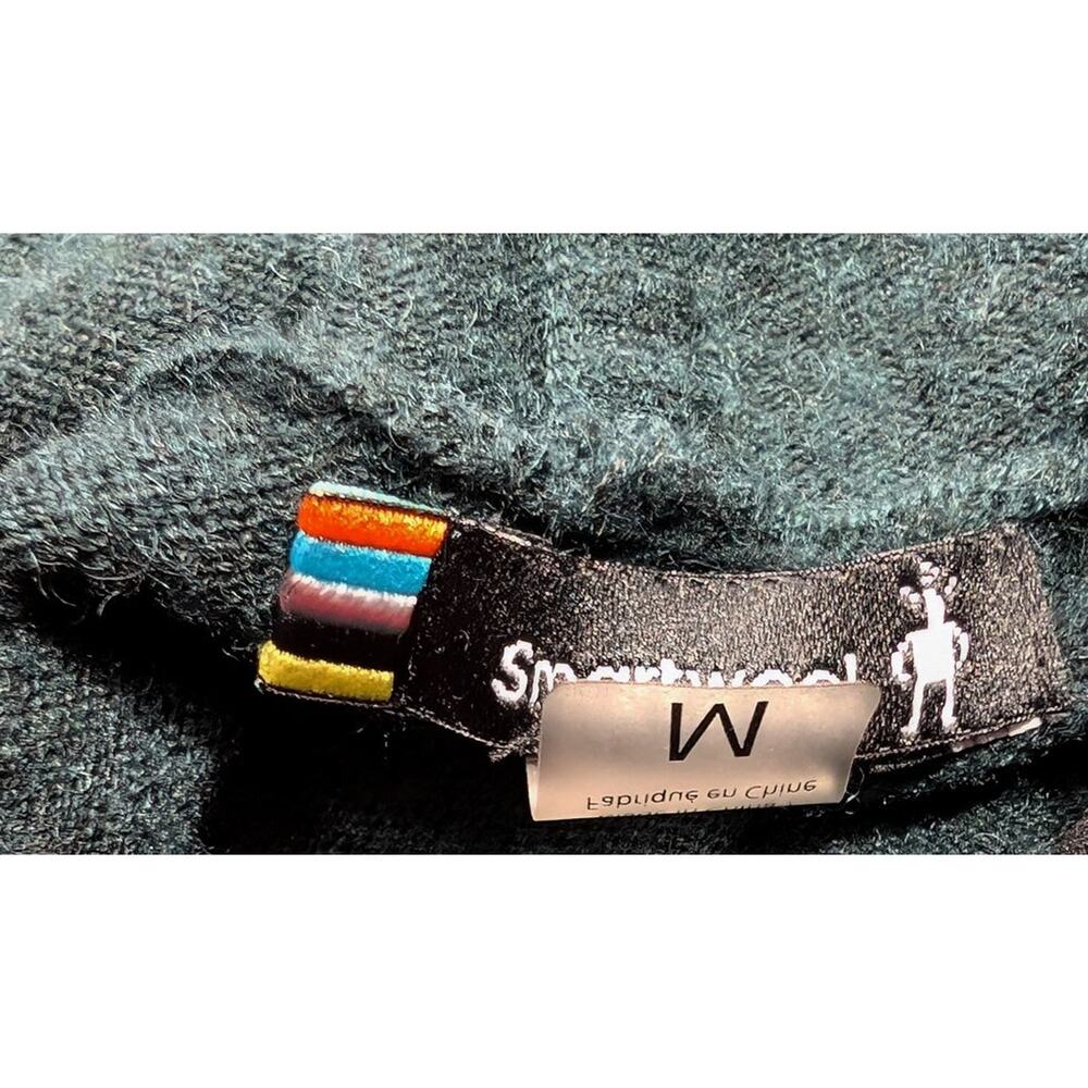 Smartwool Sweater Hoodie Shadow Pine Green Black Pullover Women's Size M - Picture 6 of 11